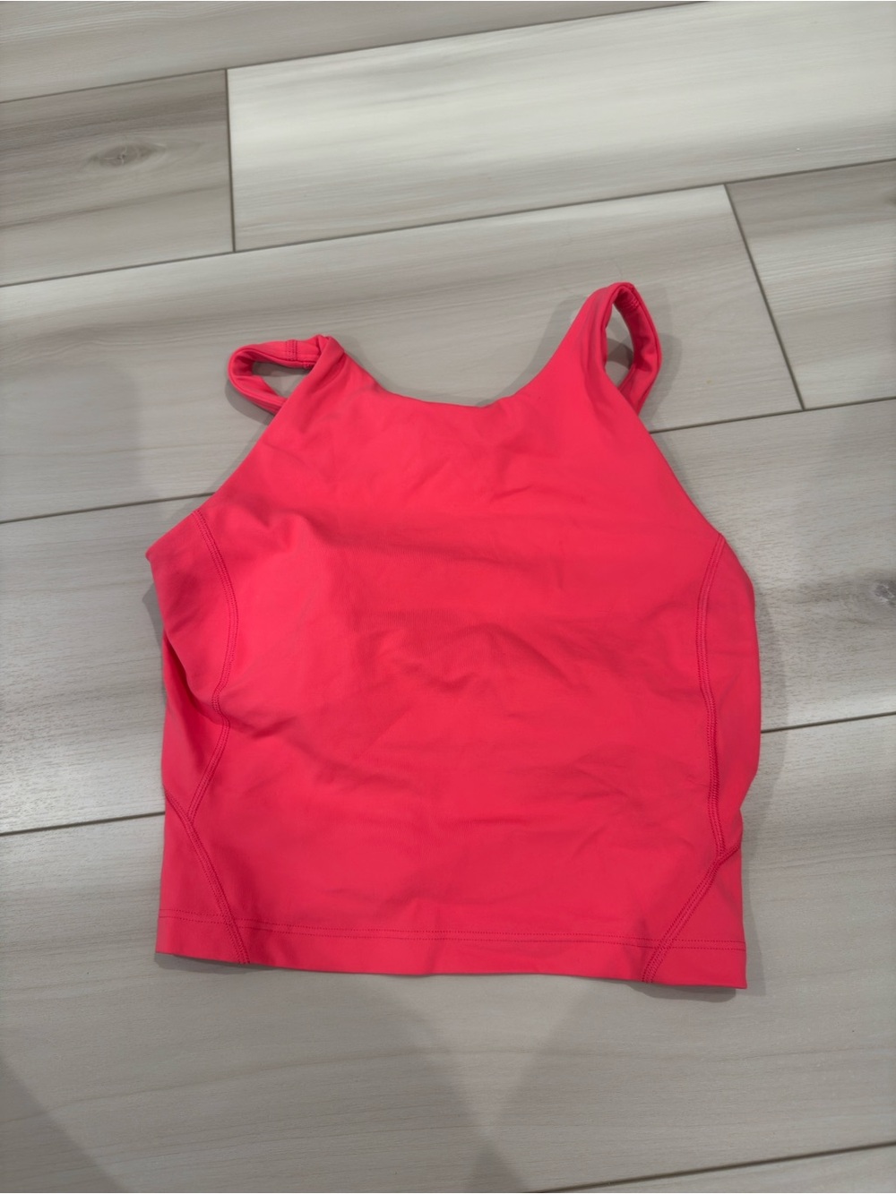 lululemon athletica Neon Coral High-Neck Crop Tank